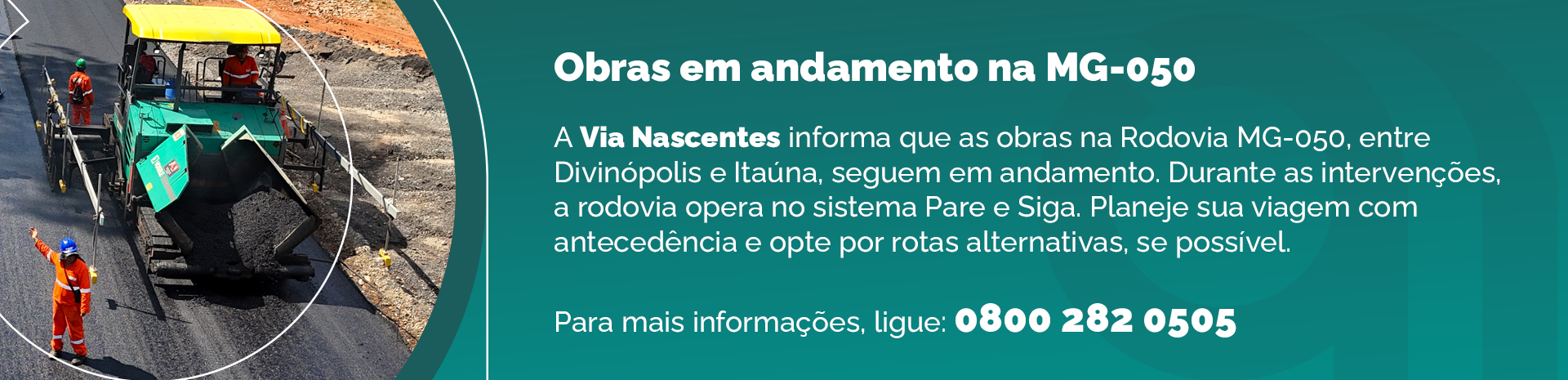 Banner de Site - Via Nascentes (Obras)